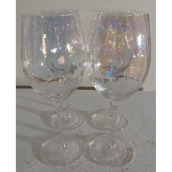 Dining Ntw Rachel Zoe Iridescent Wine Glasses Set Of 4 Poshmark